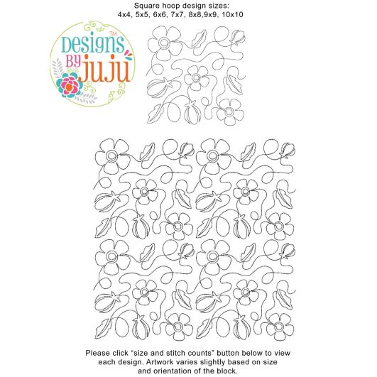 Posies End-to-End Quilting | Machine Embroidery Designs by JuJu
