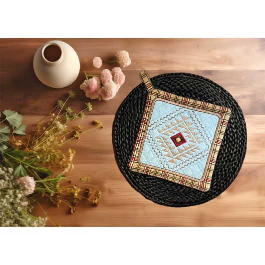 ITH Northwoods Aztec Pot Holder | Machine Embroidery Designs by JuJu