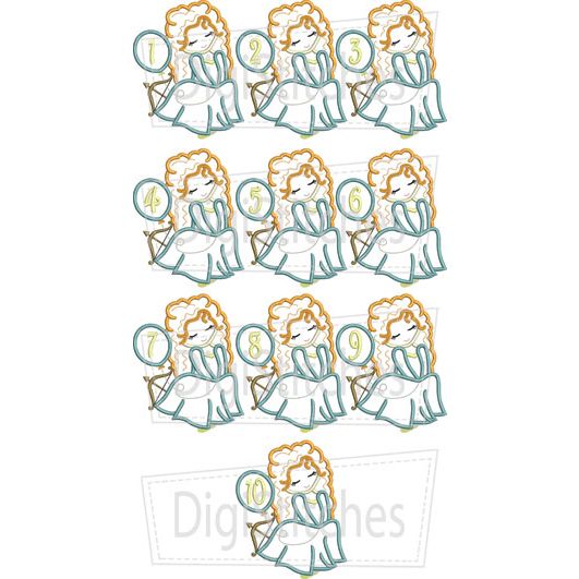 Pretty Princess 5 Birthday Applique