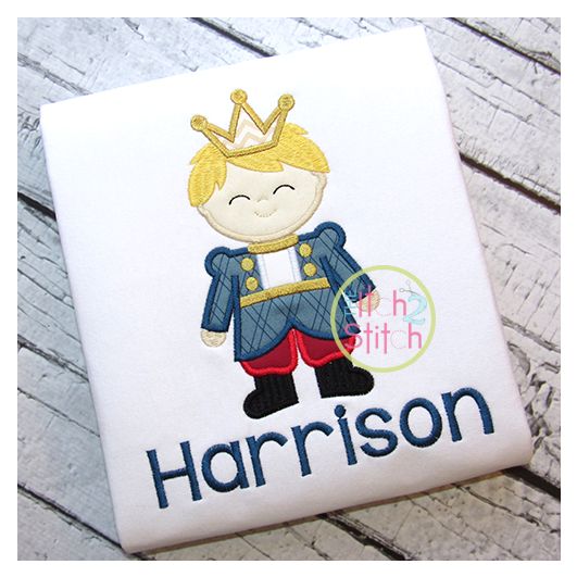Prince Applique | Machine Embroidery Designs by JuJu