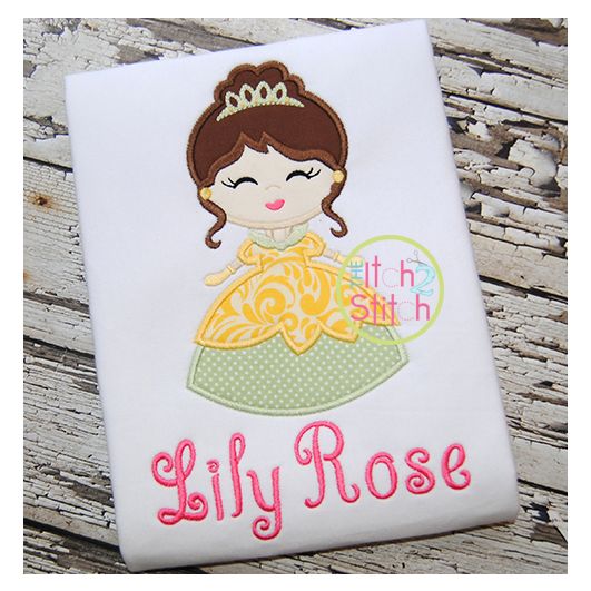 Princess Applique | Machine Embroidery Designs by JuJu