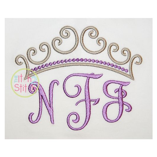 Princess Crown Topper Embroidery | Machine Embroidery Designs by JuJu