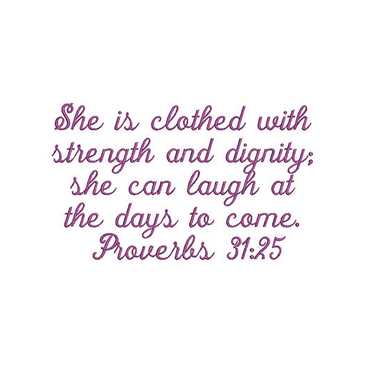 Proverbs 31:25