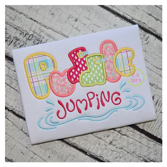 Puddle Jumping Applique | Machine Embroidery Designs by JuJu