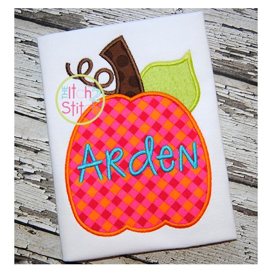 Pumpkin Applique | Machine Embroidery Designs by JuJu