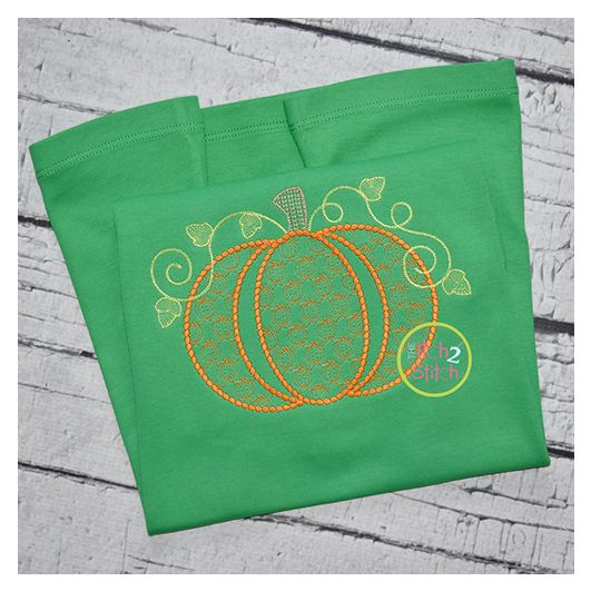 Pumpkin Motif Embroidery | Machine Embroidery Designs by JuJu