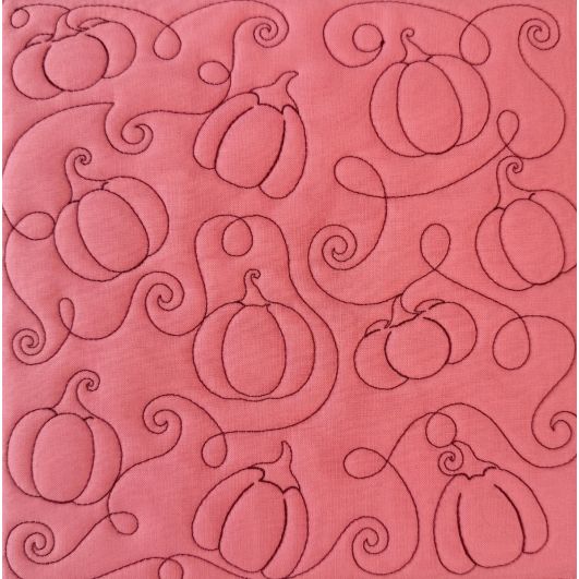 Pumpkin and Swirls Quilting Backdrops Design | Machine Embroidery Designs by JuJu