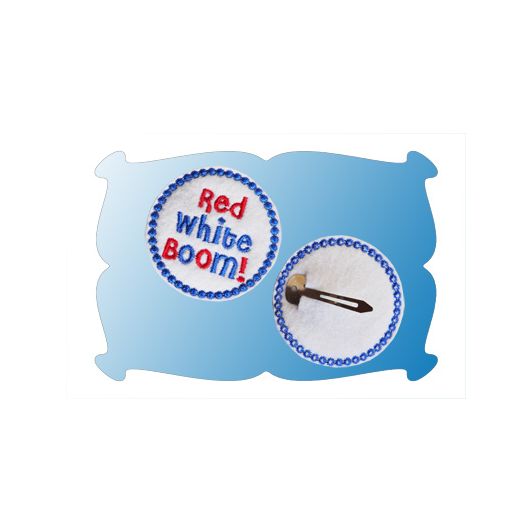Red White Boom Snap Clip Mini
