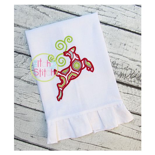 Reindeer Silhouette Applique | Machine Embroidery Designs by JuJu
