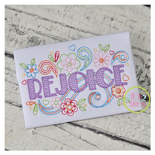 Itch 2 Stitch Rejoice Digital Embroidery Machine Designs by JuJu