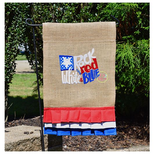 Rock the Red White and Blue Applique | Machine Embroidery Designs by JuJu