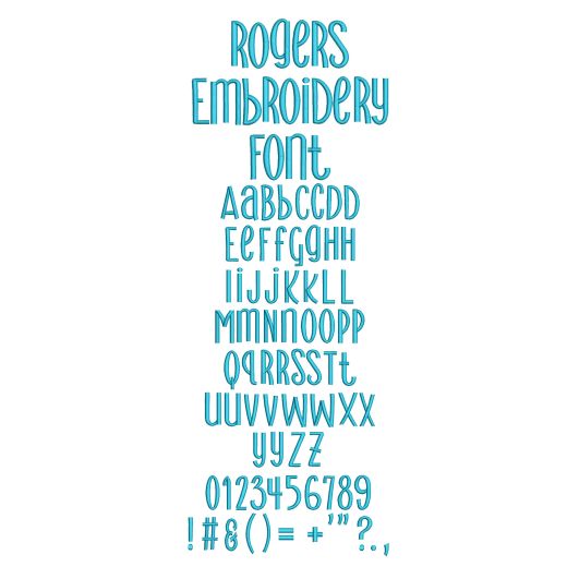 Rogers Embroidery Font Machine Embroidery Designs by JuJu