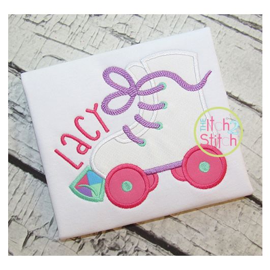 Roller Skates Applique | Machine Embroidery Designs by JuJu