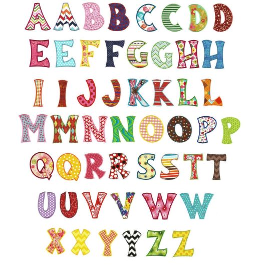 Romeo Applique Alphabet Font Machine Embroidery Designs by JuJu 
