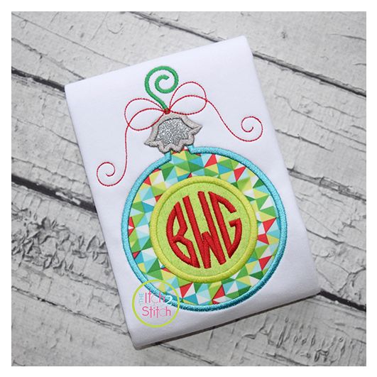 Round Ornament Monogram Applique | Machine Embroidery Designs by JuJu