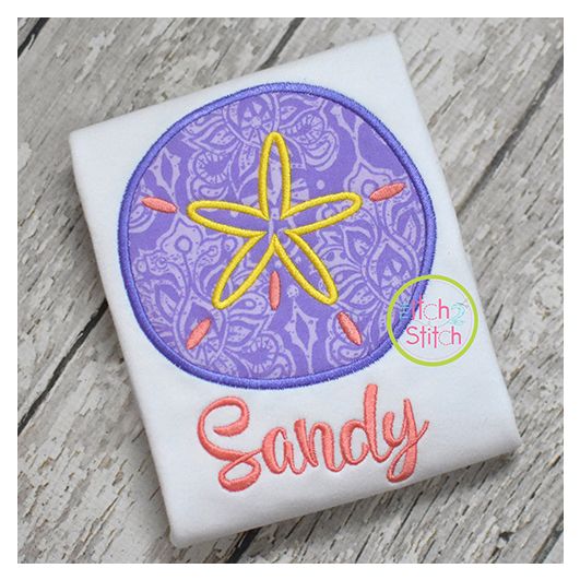 Sand Dollar Applique | Machine Embroidery Designs by JuJu