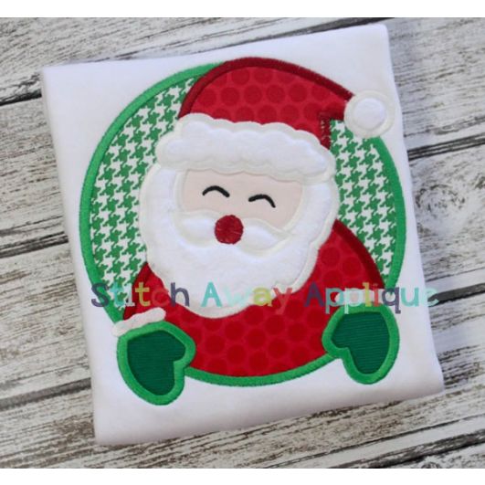 Santa Circle | Machine Embroidery Designs by JuJu/ Stitch Away Applique 