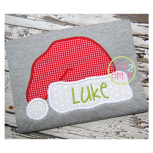 Santa Hat Applique | Machine Embroidery Designs by JuJu