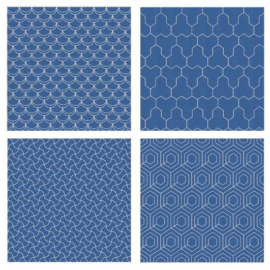 Sashiko Quilt Blocks 15 Machine Embroidery Designs by JuJu