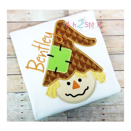 Scarecrow Boy Applique | Machine Embroidery Designs by JuJu