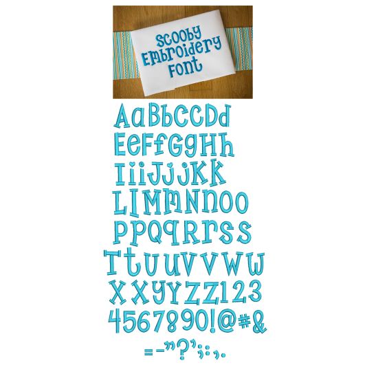Scooby Embroidery Font Machine Embroidery Designs by JuJu