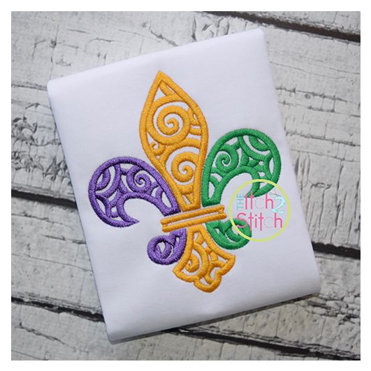 Scroll Fleur De Lis Embroidery | Machine Embroidery Designs by JuJu