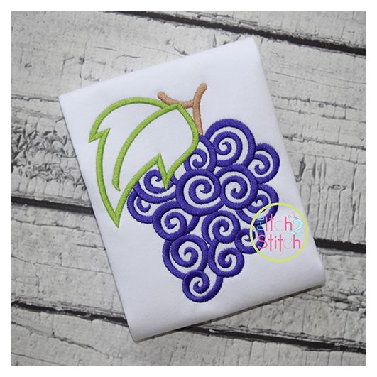 Scroll Grapes Embroidery | Machine Embroidery Designs by JuJu