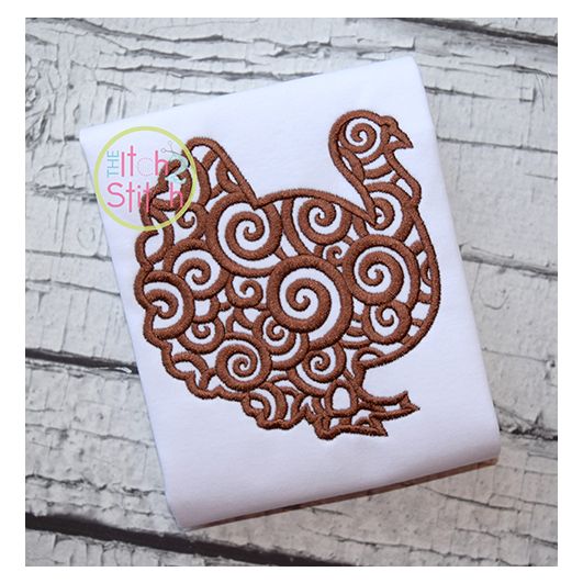 Scroll Turkey Embroidery | Machine Embroidery Designs by JuJu