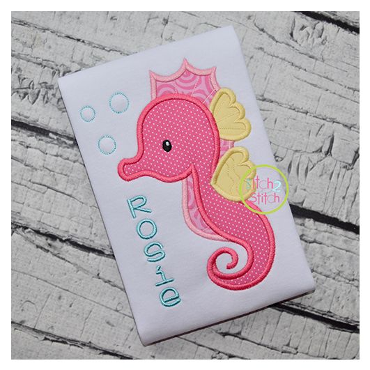Seahorse Applique | Machine Embroidery Designs by JuJu