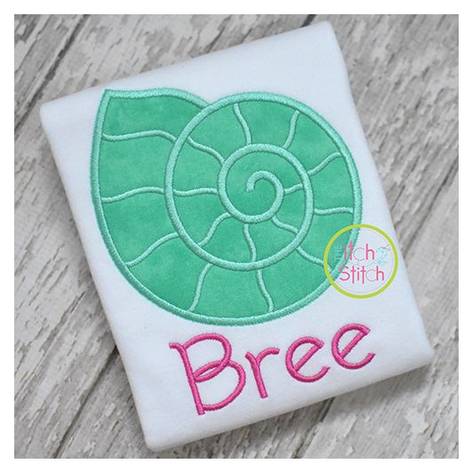 Seashell 1 Applique | Machine Embroidery Designs by JuJu