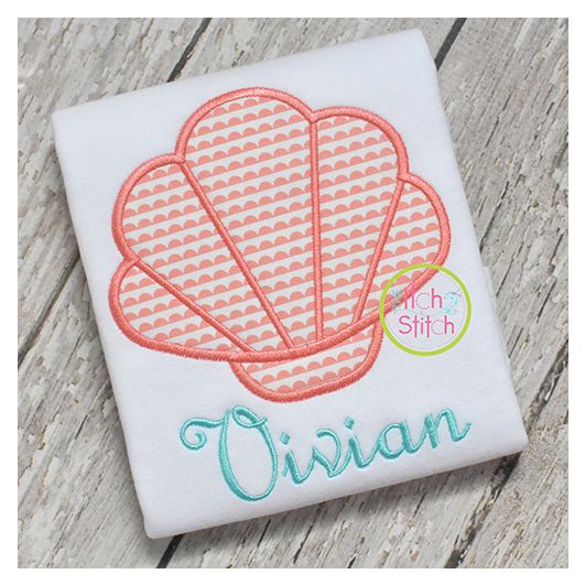 Seashell 2 Applique | Machine Embroidery Designs by JuJu
