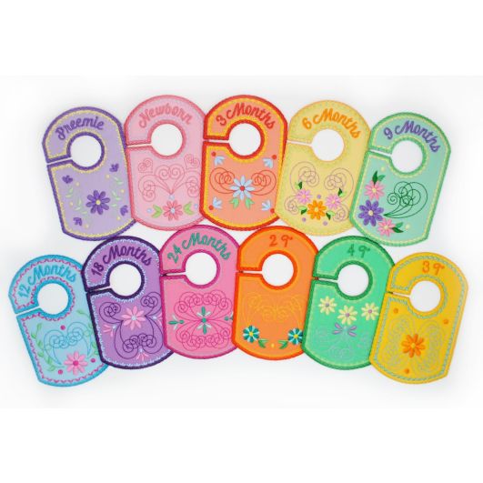 Girl Closet Organizers | Machine Embroidery Designs by JuJu