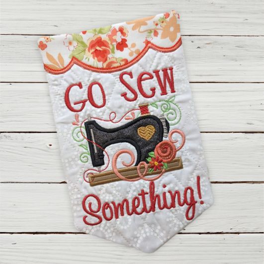 ITH Go Sew Something Mini Quilt Wall Hanging | Machine Embroidery Designs by JuJu