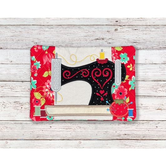 ITH Sewing Mug Rug | Machine Embroidery Designs by JuJu
