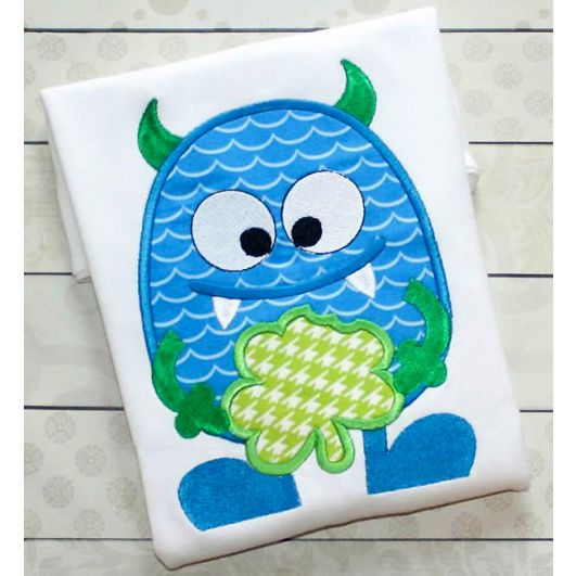 Shamrock Monster | Machine Embroidery Designs by JuJu