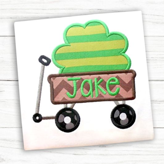 Shamrock Wagon | Machine Embroidery Designs by JuJu