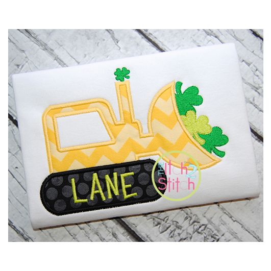 Shamrock Dozer Applique | Machine Embroidery Designs by JuJu