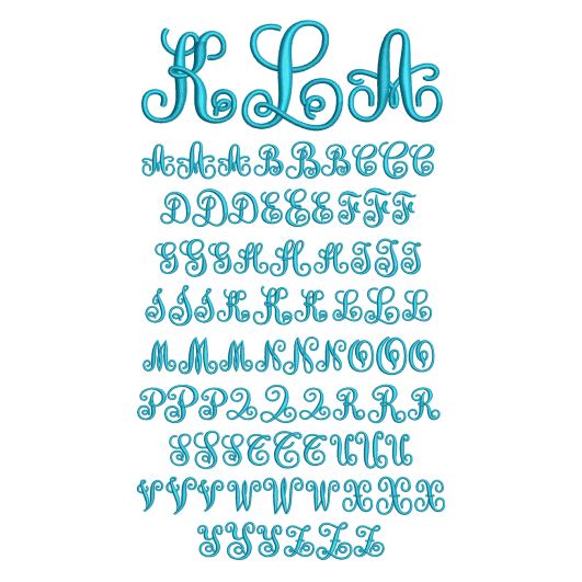 She Intertwined Monogram Machine Embroidery Designs by JuJu