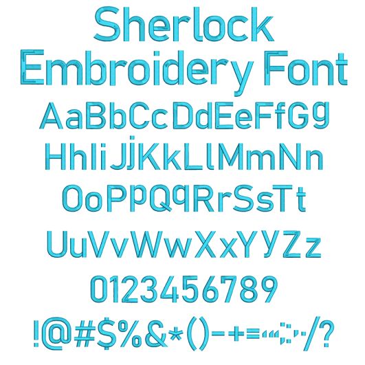 Sherlock Embroidery Font | Machine Embroidery Designs by JuJu