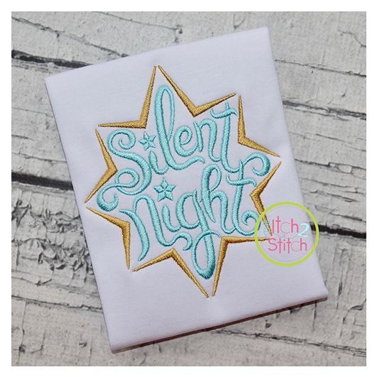 Silent Night Star Embroidery | Machine Embroidery Designs by JuJu