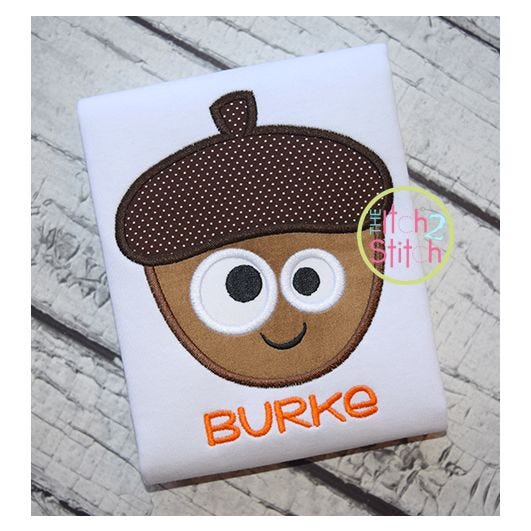 Silly Acorn Applique | Machine Embroidery Designs by JuJu