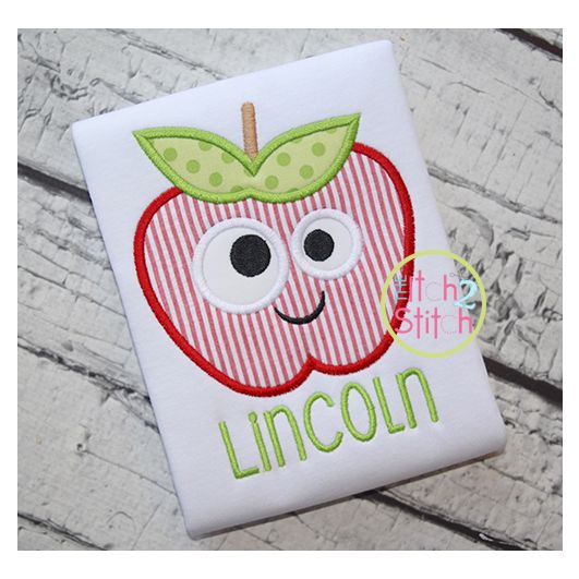Silly Apple Applique | Machine Embroidery Designs by JuJu