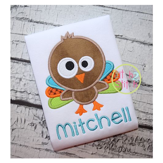 Silly Turkey Applique | Machine Embroidery Designs by JuJu