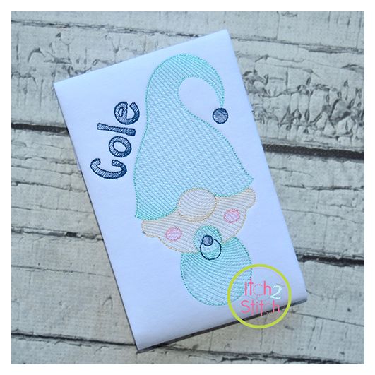 Gnome Baby Boy Sketch | Machine Embroidery Designs by JuJu