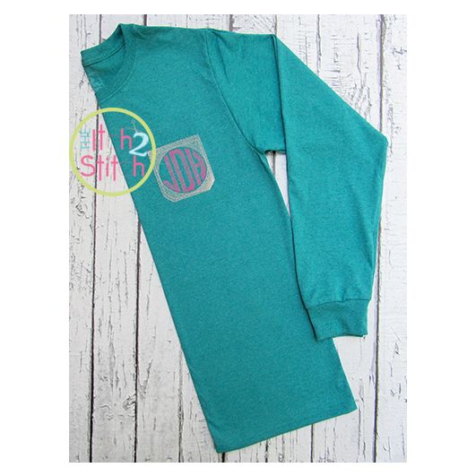 Sketch Pocket Frame | Machine Embroidery Designs by JuJu