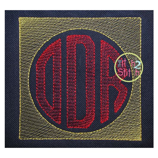 Sketch Square Frame | Machine Embroidery Designs by JuJu