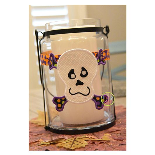 ITH Skull Banner Charm | Machine Embroidery Designs by JuJu