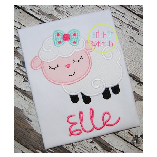 Sleepy Lamb Applique | Machine Embroidery Designs by JuJu
