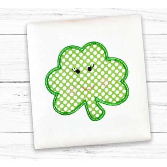Smiley Shamrock | Machine Embroidery Designs by JuJu