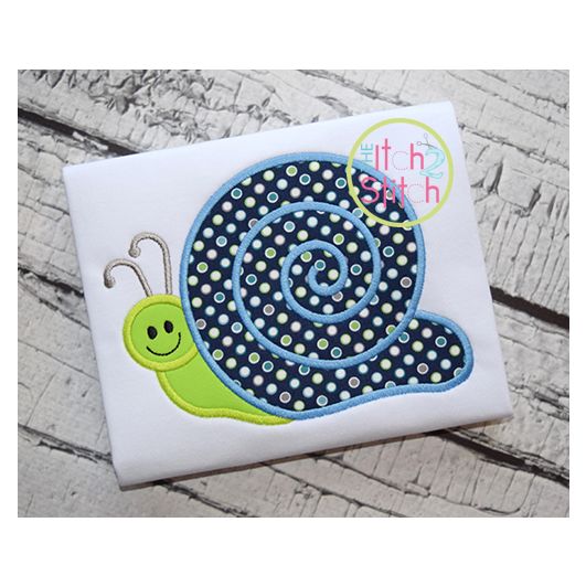 Snail Applique | Machine Embroidery Designs by JuJu